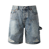Purple Brand Jeans Crystal Denim Shorts
