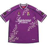 Supreme Floral Soccer Jersey T-Shirt Purple