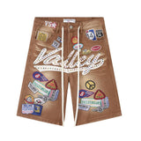 Vale Lives Forever Brown 1980s Red Wash Shorts