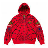 Vanson Leathers x Supreme Spider-Man Hoodie Red