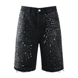 Purple Brand Jeans Diamonds Shorts Black