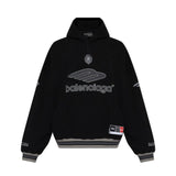 Balenciaga Polo 3B Football Hoodie Black